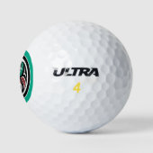 Native Amerikaanse Rode Zwart Wit Haida Otter Zalm Golfballen (Logo)