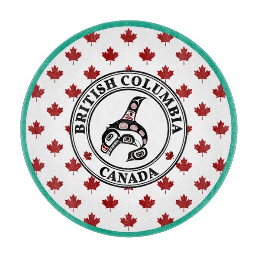 Native Amerikaanse rode zwarte kunst orka killer w Snijplank (Voorkant)