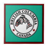 Native Amerikaanse rode zwarte witte haida zalm Tegeltje (Voorkant)