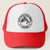 Native Amerikaanse rode zwarte witte haida zalm Trucker Pet (Voorkant)