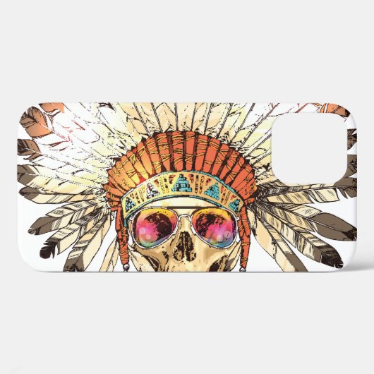 Native Amerikaanse schedel Mode Illustratie Case-Mate iPhone Case (Achterkant (horizontaal))