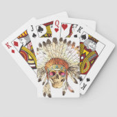 Native Amerikaanse schedel Mode Illustratie Pokerkaarten (Achterkant)