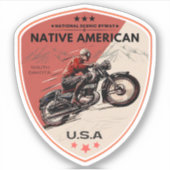Native Amerikaanse schilderachtig byway Motorcycle Sticker (Voorkant)