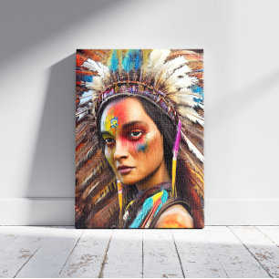 Native Amerikaanse Sioux Canvas Print