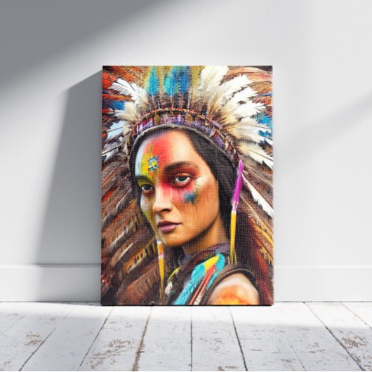 Native Amerikaanse Sioux Canvas Print