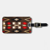 Native Amerikaanse stamdesignprint Bagagelabel (Voorkant horizontaal)