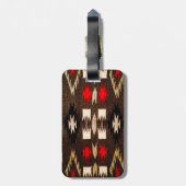 Native Amerikaanse stamdesignprint Bagagelabel (Achterkant verticaal)