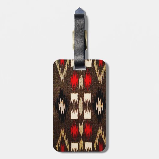 Native Amerikaanse stamdesignprint Bagagelabel (Achterkant verticaal)