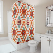 Native Amerikaanse stijl geometrische naadloos Douchegordijn (In situ)