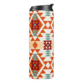 Native Amerikaanse stijl geometrische naadloos Thermosbeker (Gedraaid links)