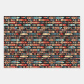 Native Amerikaanse Totem Polen en veren ontwerp Inpakpapier Vel (Voorkant 2)