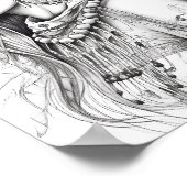 Native Amerikaanse vrouw volwassen kleuren Poster (Hoek)