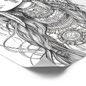 Native Amerikaanse vrouw volwassen kleuren Poster (Hoek)