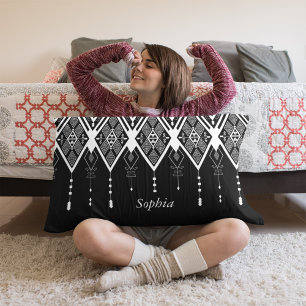 Native Amerikaanse zwart-wit klant Accent Kussen