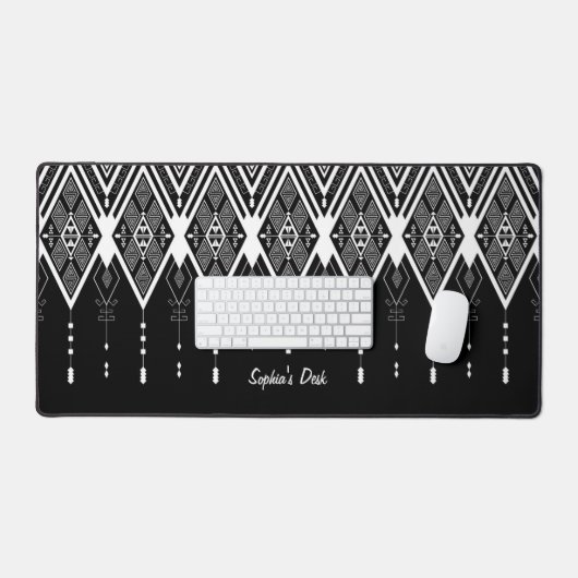 Native Amerikaanse zwart-wit klant Bureaumat (Keyboard & Muis)