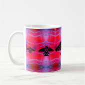 Native Anishinaabe Thunderbird Fluorescent Pink Koffiemok (Links)