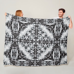 Native Apache Warrior Ceremonial Quilt Pattern Fleece Deken