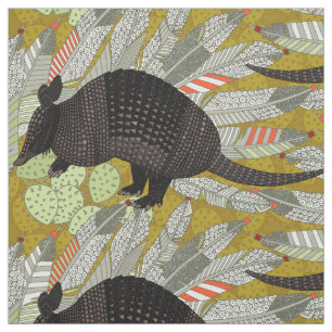 native armadillos gold stof