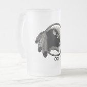 Native Art Beer Mok Wildlife Art Metis Glass Mok (Voorkant links)