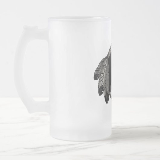 Native Art Beer Mok Wildlife Art Metis Glass Mok (Links)