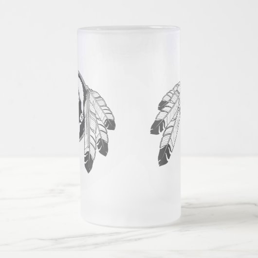 Native Art Beer Mok Wildlife Art Metis Glass Mok (Center)