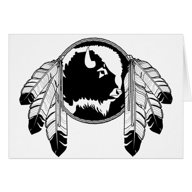 Native Art Card First Nations Wildlife Art Card (Voorkant Horizontaal)