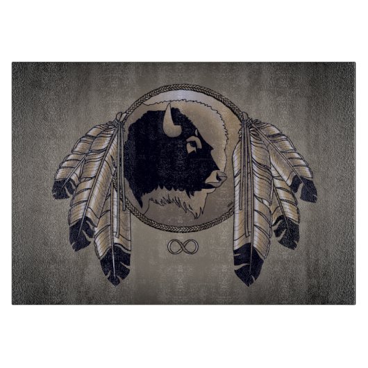 Native Art Cutting Board Metis Wildlife Gifts Snijplank (Voorkant)