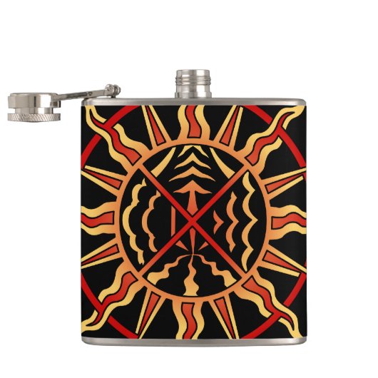 Native Art Flask Spirituele Native Art Flasks - Ge Heupfles (Geopend)
