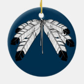 Native Art geeft Ornament First Nations Keepsakes (Achterkant)