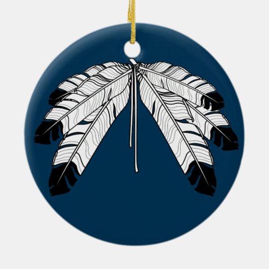 Native Art geeft Ornament First Nations Keepsakes (Achterkant)