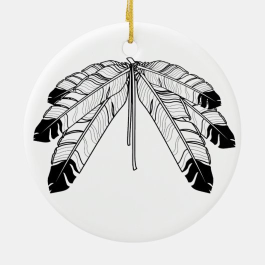 Native Art geeft Ornament First Nations Keepsakes (Achterkant)