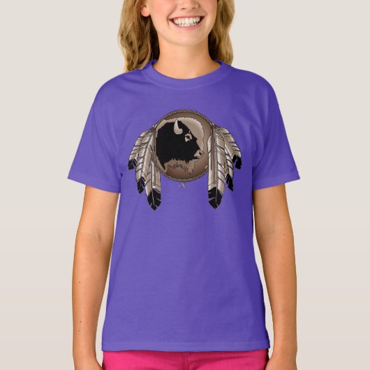 Native Art Kind T-shirt Biologisch First Nation T- (Voorkant)