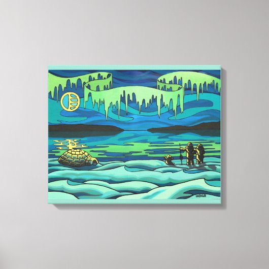 Native Art Painting Print Inuit Liefde Canvas Prin (Voorkant)