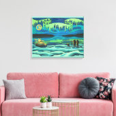Native Art Painting Print Inuit Liefde Canvas Prin (Insitu (Woonkamer))