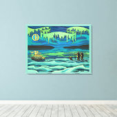 Native Art Painting Print Inuit Liefde Canvas Prin (Insitu (Houten vloer))