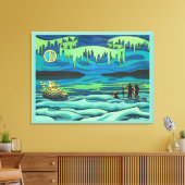 Native Art Painting Print Inuit Liefde Canvas Prin (Insitu (Woonkamer))