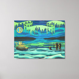 Native Art Painting Print Inuit Liefde Canvas Prin
