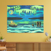 Native Art Painting Print Inuit Liefde Canvas Prin (Insitu (Woonkamer))