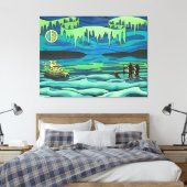 Native Art Painting Print Inuit Liefde Canvas Prin (Insitu (Slaapkamer))