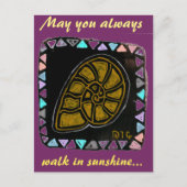 Native-art stijl gouden slak briefkaart (Voorkant)