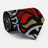 Native Art Stropdassen First Nations Totem Necktie (Opgerold)