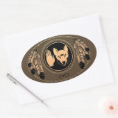 Native Art Wolf Stickers Metis Rebellion Stickers (Envelop)