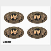 Native Art Wolf Stickers Metis Rebellion Stickers (Vel)