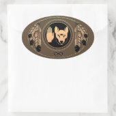 Native Art Wolf Stickers Metis Rebellion Stickers (Tas)