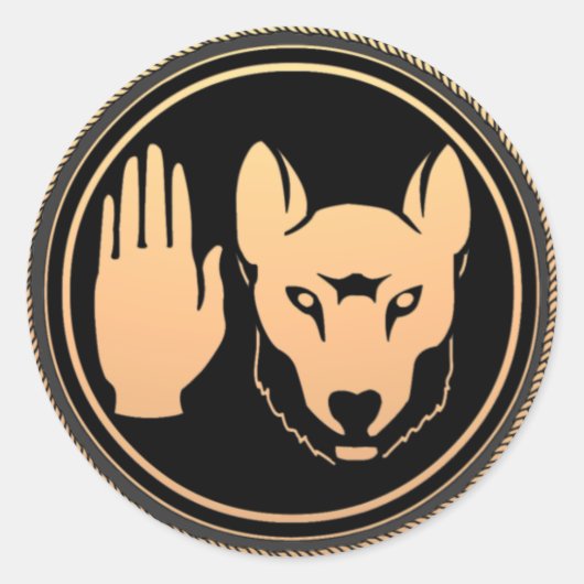 Native Art Wolf Stickers Metis Rebellion Stickers (Voorkant)