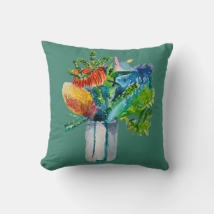 Native Australian Flowers waterverf Kussen