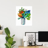 Native Australian Flowers waterverf Poster (Thuiskantoor)