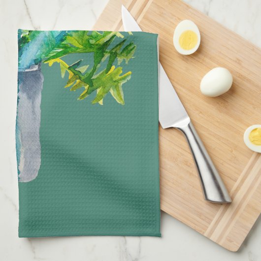 Native Australian Flowers waterverf Theedoek (Quarter Fold)