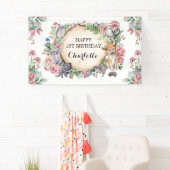 Native Australische dieren Bloemen Gelukkige Verja Spandoek (Insitu)