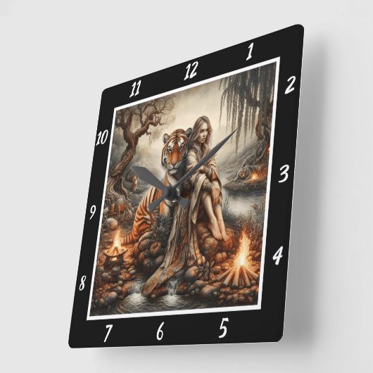 Native Awakening: het licht van het bruisende bos Vierkante Klok (Hoek)